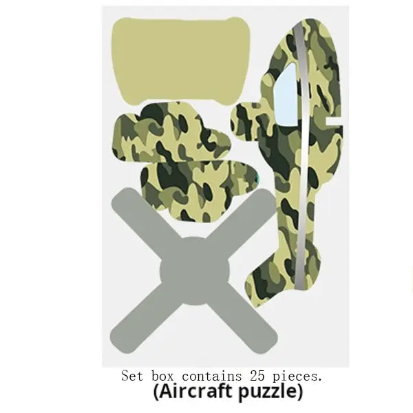 100 PCS Kids 3D Cartoon DIY Cardboard Puzzle Set - Early Learning Educational Toys