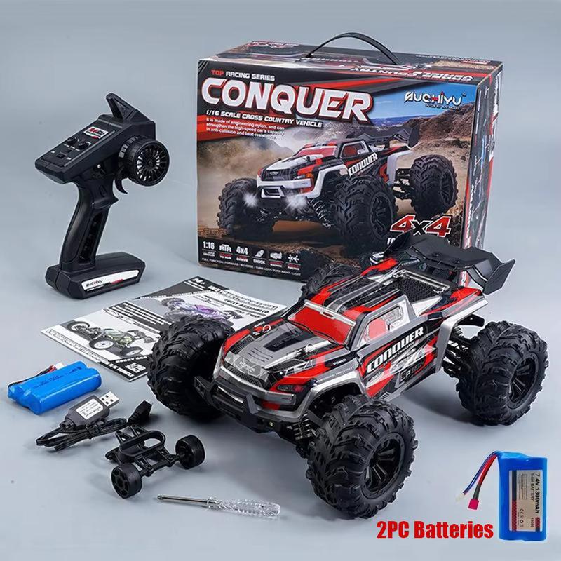 1:16 Scale 4WD High-Speed 50 km/h Off-Road RC Truck with LED Lights