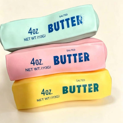 Crunchy Sound Butter Bar Squishy Fidget Toy, Soft Squeeze Sensory Stress Relief Tool for Teens and Adults