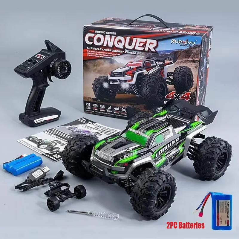 1:16 Scale 4WD High-Speed 50 km/h Off-Road RC Truck with LED Lights