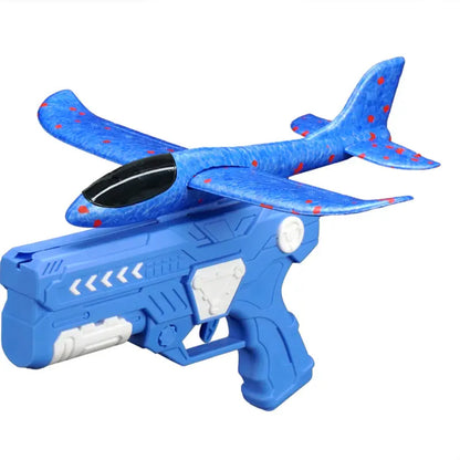 Foam Glider Airplane Launcher Toy for Kids - 9.45-inch Plane with 2 Flight Modes, 3 Aircraft Included