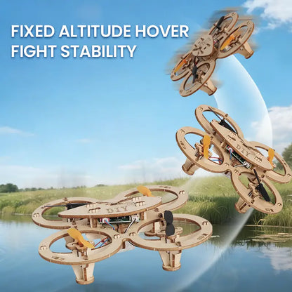 Beginner RC Aeroplanes Training Toy Set - Pre-Tested Stunt Flip Miniature DIY Wooden Building Set