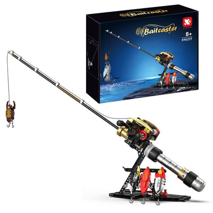 Unisex 425-Piece Baitcasting Fishing Rod Building Kit with Realistic Gear Mechanism