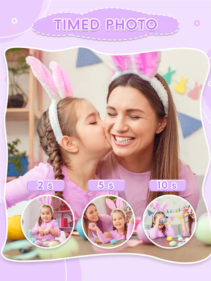 Kids Rechargeable Digital Camera with Selfie Mode, HD Video, and Silicone Case