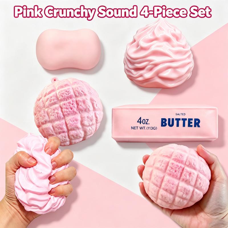 Crunchy Sound Butter Bar Squishy Fidget Toy, Soft Squeeze Sensory Stress Relief Tool for Teens and Adults