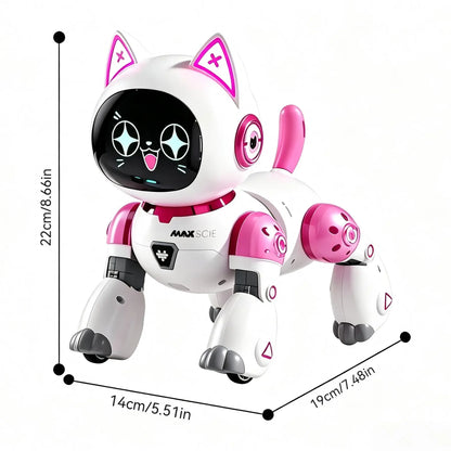 AI Smart Robot Cat Toy with Voice Control, Remote Control and Dynamic Expression Screen