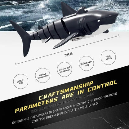 2.4G Remote Control Spray Fish Toy - 1:18 High Simulation RC Boat with Light Effect
