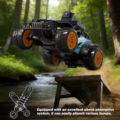 Unisex 2.4GHz FPV Camera Off-Road RC Truck with 2.8" LCD Screen and LED Lights
