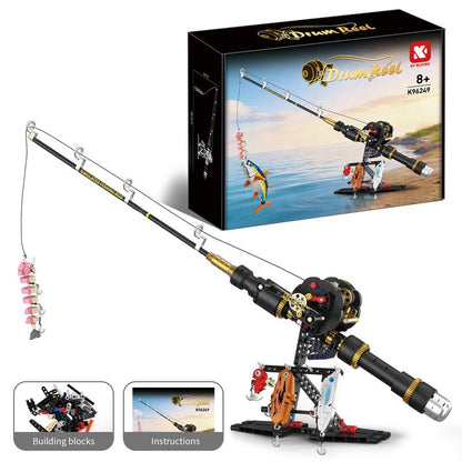 Unisex 425-Piece Baitcasting Fishing Rod Building Kit with Realistic Gear Mechanism