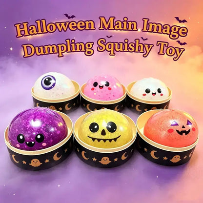 8-Piece Halloween Squishy Gift Box, Malt Sugar Stress Relief Fidget Toys, Sensory Toy Bundle