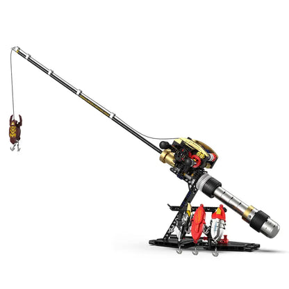 Unisex 425-Piece Baitcasting Fishing Rod Building Kit with Realistic Gear Mechanism