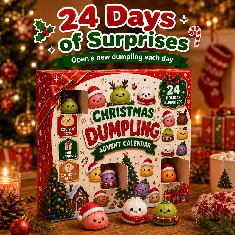 Christmas Mini Squishies Advent Calendar 2026 - 24-Day Dumpling Toy Countdown
