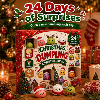 Christmas Mini Squishies Advent Calendar 2026 - 24-Day Dumpling Toy Countdown