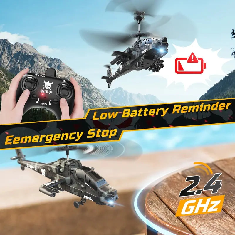 2.4GHz Remote Controlled Helicopter with LED Lights and Altitude Hold - 26 Mins Flight Time