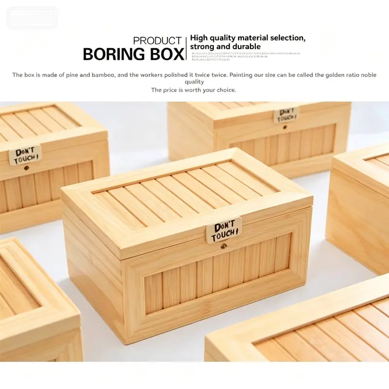 Useless Box Don't Touch Funny Interactive Gadget - Novelty Prank Desk Toy for Stress Relief