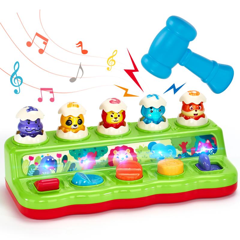 Montessori BPA-Free Farm Train Multi-Activity Playset with Animal Finger Puppets and Magnetic Blocks
