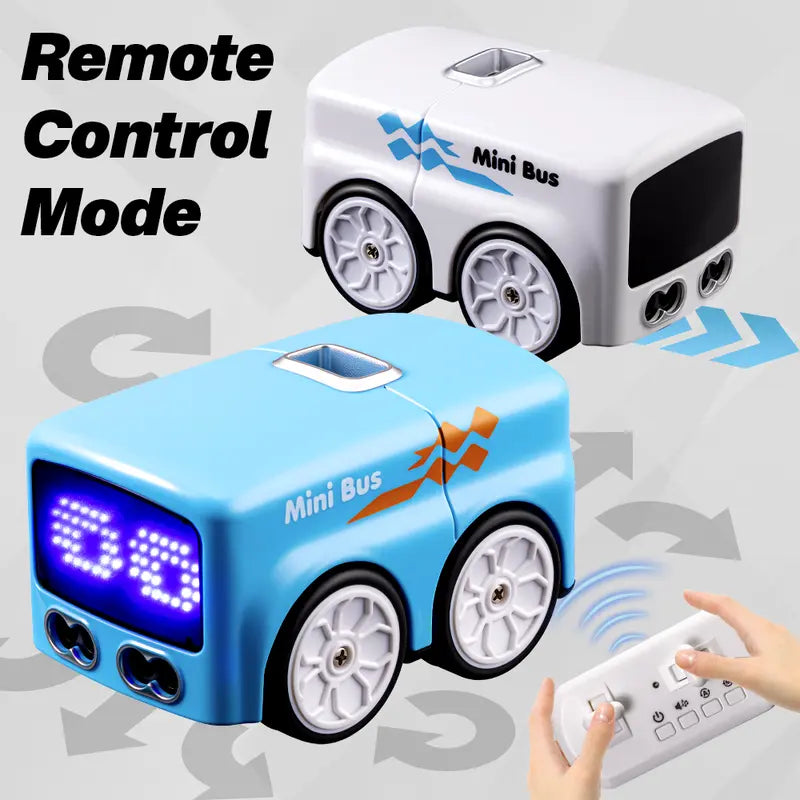 RC Magic Mini Bus Toy - Remote Control Vehicle with Auto Expressions and 4 Play Modes