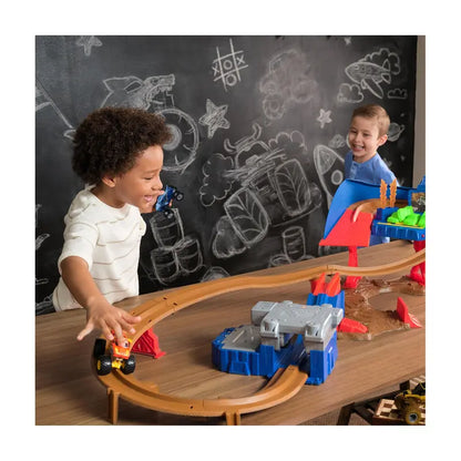 Supercharge Speedway Playset with 2 High-Performance Miniature Monster Trucks