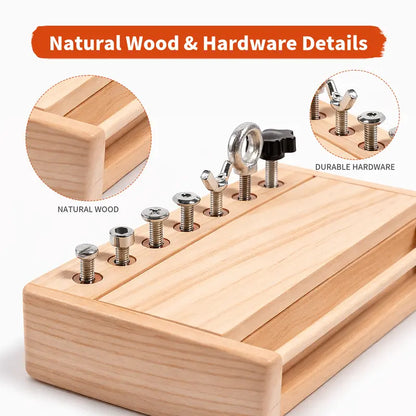 Montessori Screwdriver Board and Lock and Key Toy Set for Kids Ages 3-5