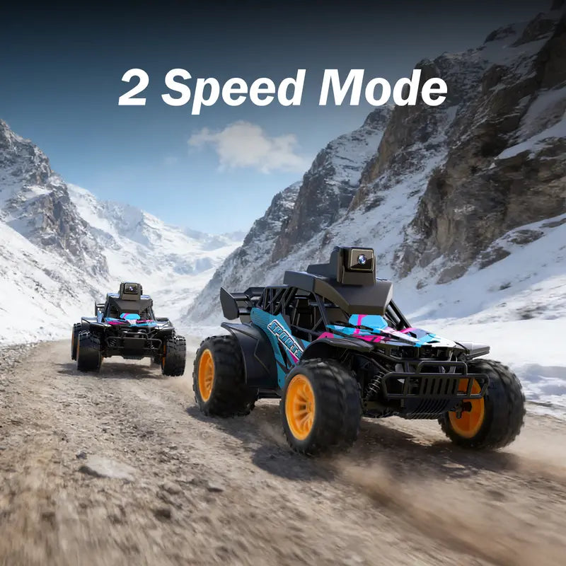Unisex 2.4GHz FPV Camera Off-Road RC Truck with 2.8" LCD Screen and LED Lights