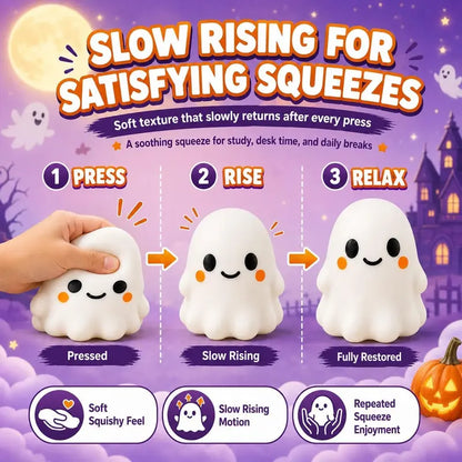 Jumbo Halloween Ghost Squishy - 5.7 in Slow Rise Sensory Fidget Toy for Stress Relief