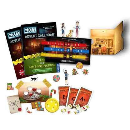 Advent Calendar - Family Cooperative Puzzle Game, 24 Daily Escape Challenges for the Holiday Season