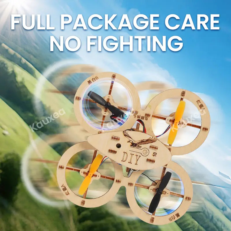 Beginner RC Aeroplanes Training Toy Set - Pre-Tested Stunt Flip Miniature DIY Wooden Building Set