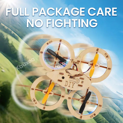 Beginner RC Aeroplanes Training Toy Set - Pre-Tested Stunt Flip Miniature DIY Wooden Building Set