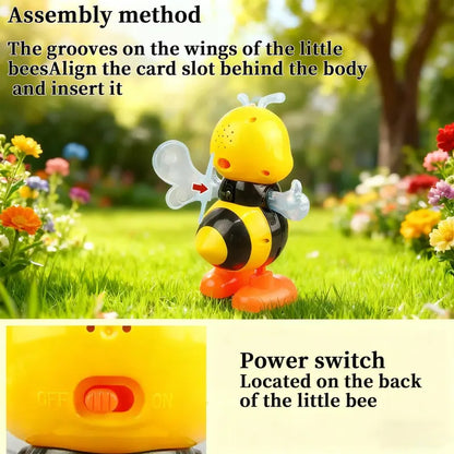 Cute Colorful Bee Shape Musical Light-Up Dancing Toy - Interactive Walking Motion and Stress Relief