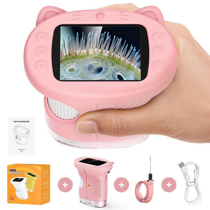 1000X Handheld Kids Microscope with 4K 2.0-inch Screen, Photo & Video Camera