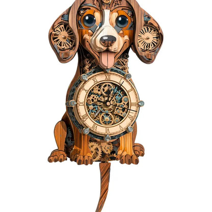 3D Mechanical Wooden Clock Kit for Adults - DIY Pendulum Clock with Roman Numerals