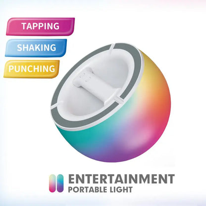 Interactive LED Stress-Relief Toy - 6-Inch Rechargeable Squeezeable Night Light with 29 Colors