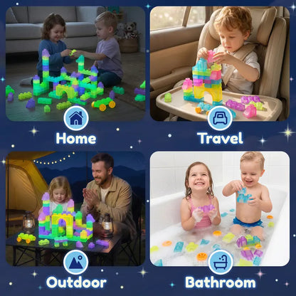 Gummy Building Blocks - Squishy Multi-color Stacking Sensory Toy for Early Learning and STEM