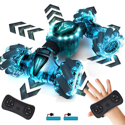 2.4GHz Gesture Sensing Remote Control Stunt Car Toy with 360° Rotation and Lights