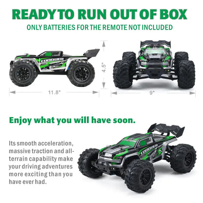 1:16 Scale 4WD High-Speed 50 km/h Off-Road RC Truck with LED Lights