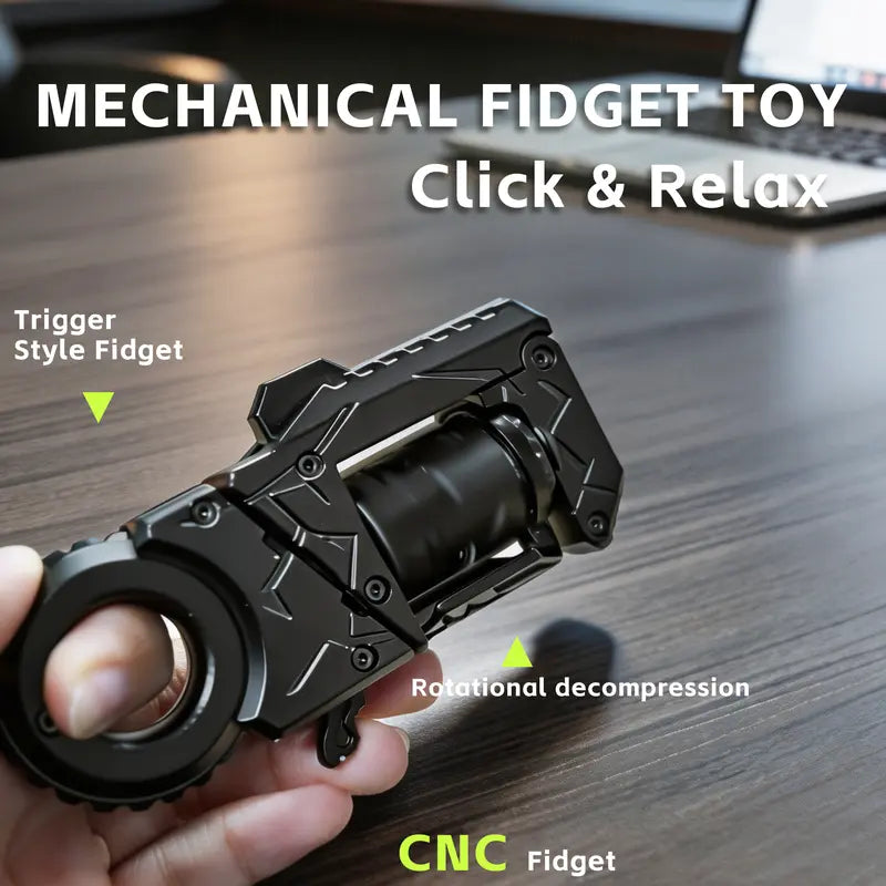 Mechanical Fidget Sensory Toy - Compact Rotating Block Shape-Shifting Stress Relief Gadget