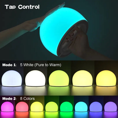 Interactive LED Stress-Relief Toy - 6-Inch Rechargeable Squeezeable Night Light with 29 Colors
