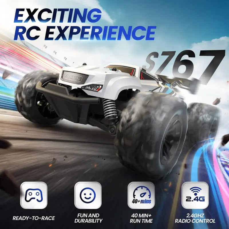 2.4GHz RC Crawler Car All Terrain Off Road Remote Control Truck Toy with LED Lights