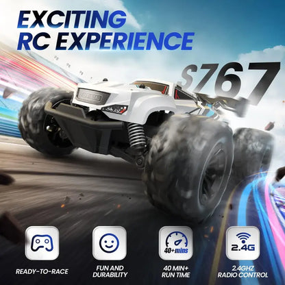 2.4GHz RC Crawler Car All Terrain Off Road Remote Control Truck Toy with LED Lights