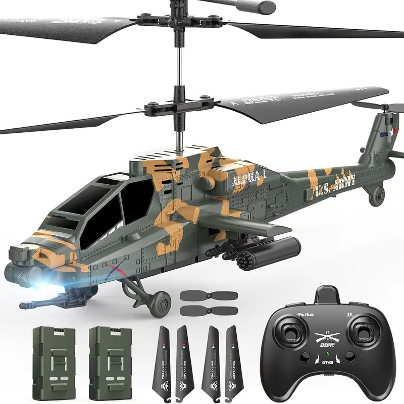 2.4GHz Remote Controlled Helicopter with LED Lights and Altitude Hold - 26 Mins Flight Time