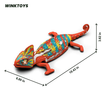 Wall Crawler Chameleon - Bio-Inspired Remote Control Toy with LED Glowing Body and 360° Spin