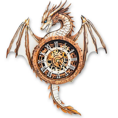 3D Mechanical Wooden Clock Kit for Adults - DIY Pendulum Clock with Roman Numerals
