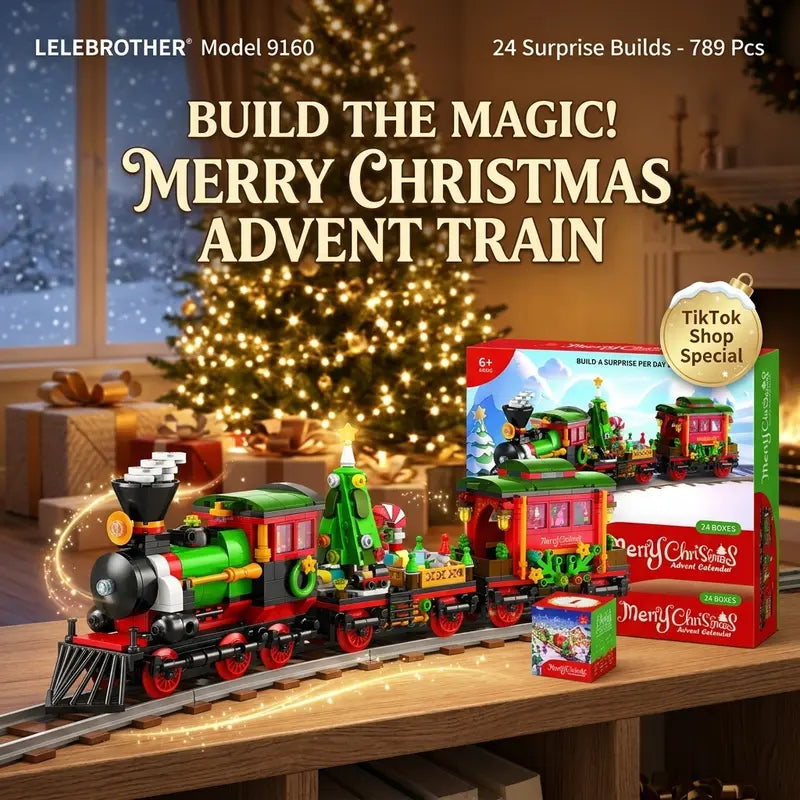 2026 Christmas Advent Calendar Building Toy Set - 789 PCS Train 24-Day Surprise Countdown