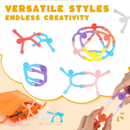 10-Pack Magnetic Fidget Figures - Silicone Sensory Toys for Kids, ADHD and Anxiety Relief