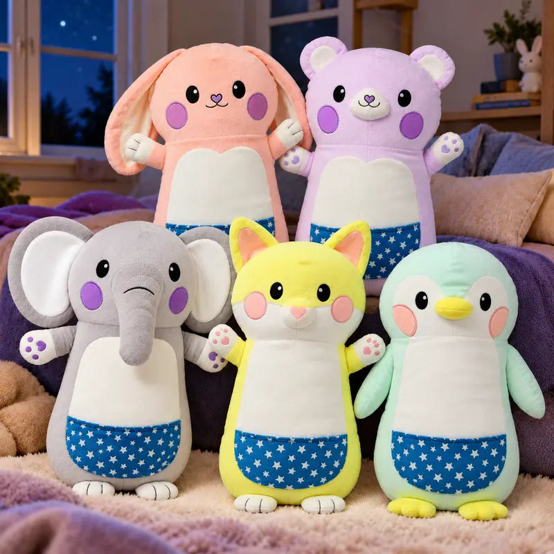 Large Glow-in-The-Dark Plush with Light Pen - Soft Cuddly Toy for Kids to Draw with Light