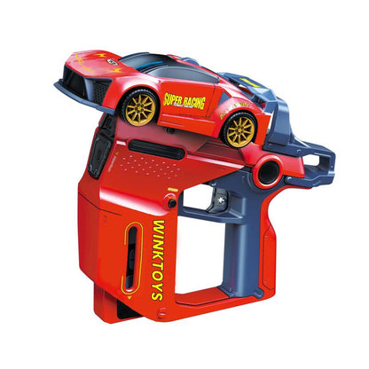 2-Player Interactive Racing Game Car Set with LED Lights and 2 Controllers