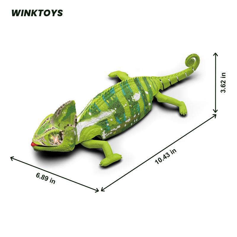 Wall Crawler Chameleon - Bio-Inspired Remote Control Toy with LED Glowing Body and 360° Spin
