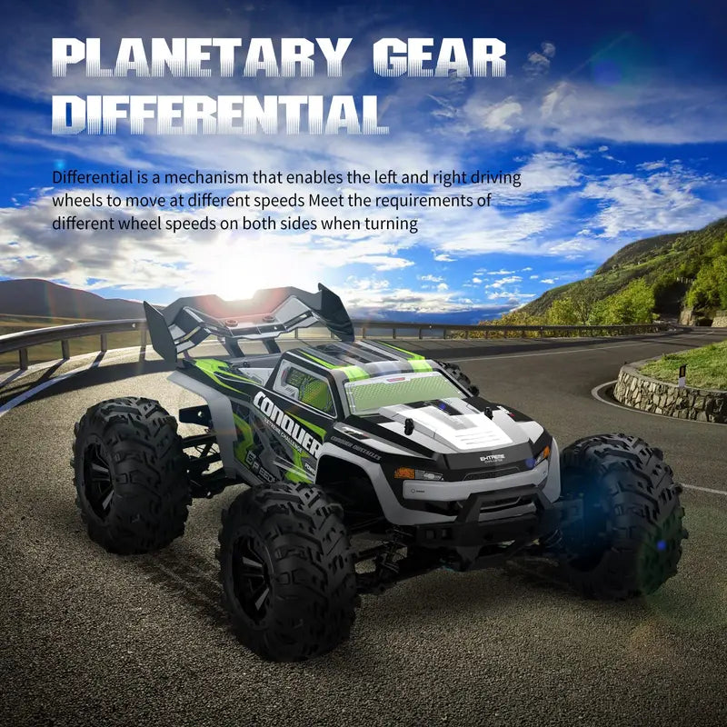 1:16 Scale 4WD High-Speed 50 km/h Off-Road RC Truck with LED Lights
