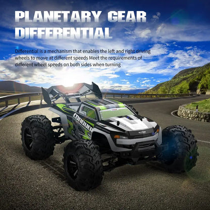 1:16 Scale 4WD High-Speed 50 km/h Off-Road RC Truck with LED Lights