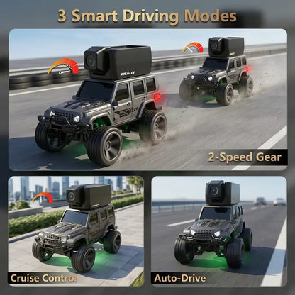 Unisex Mini Spy RC Truck with HD Camera, WiFi FPV Stream and Screen Remote Control
